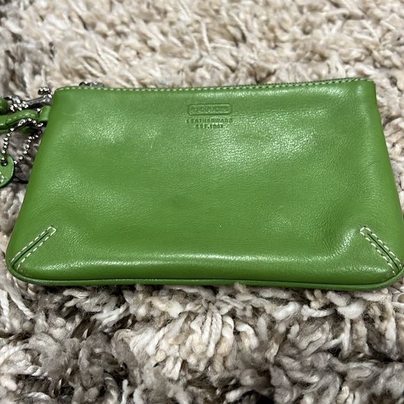 Coach-Green Leather Wristlet - Picture 2 of 4